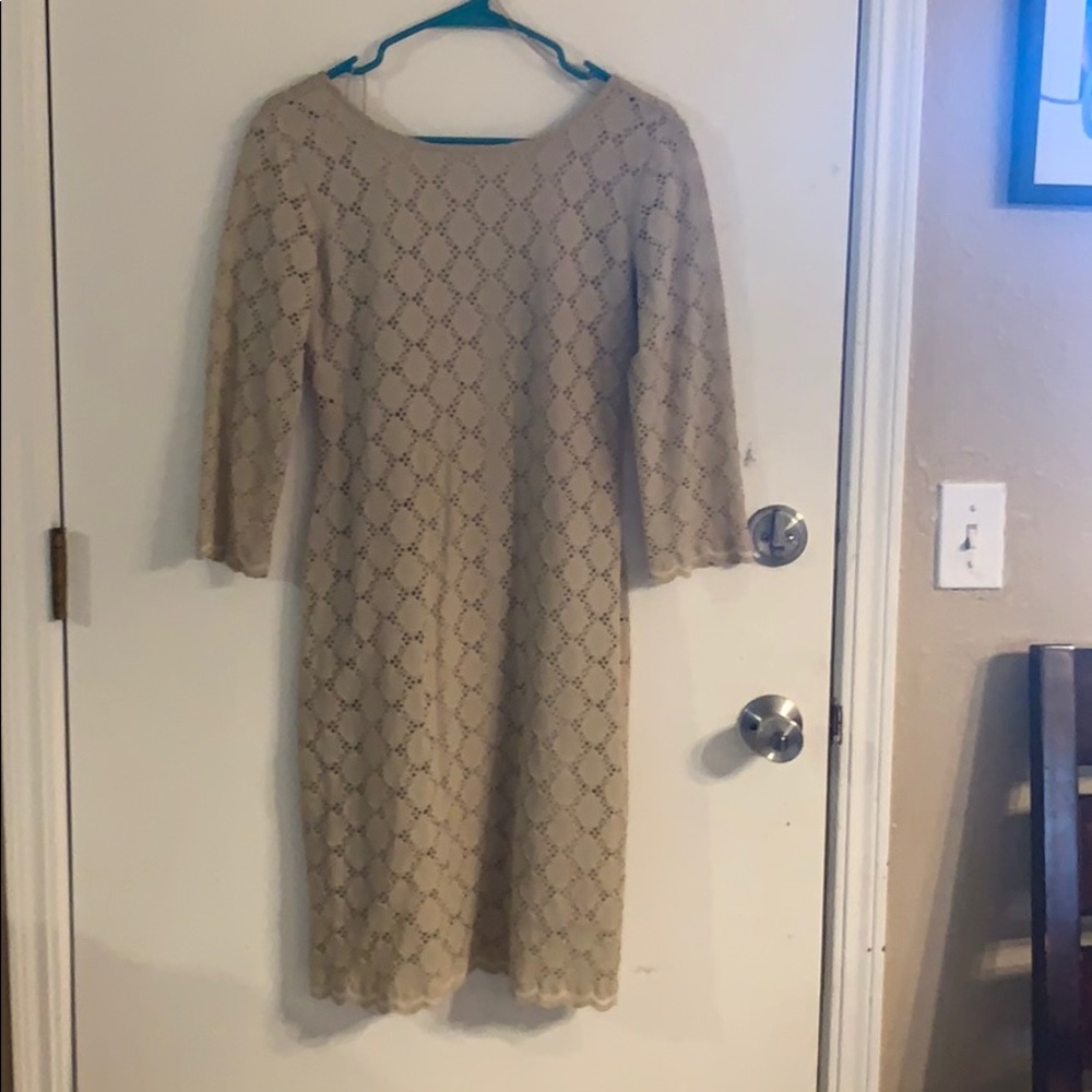 Tan crocheted dress